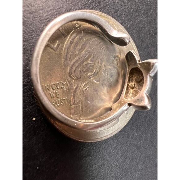 Vintage Sterling Silver Adjustable Cat Ring – Size 7 - Picture 3 of 15